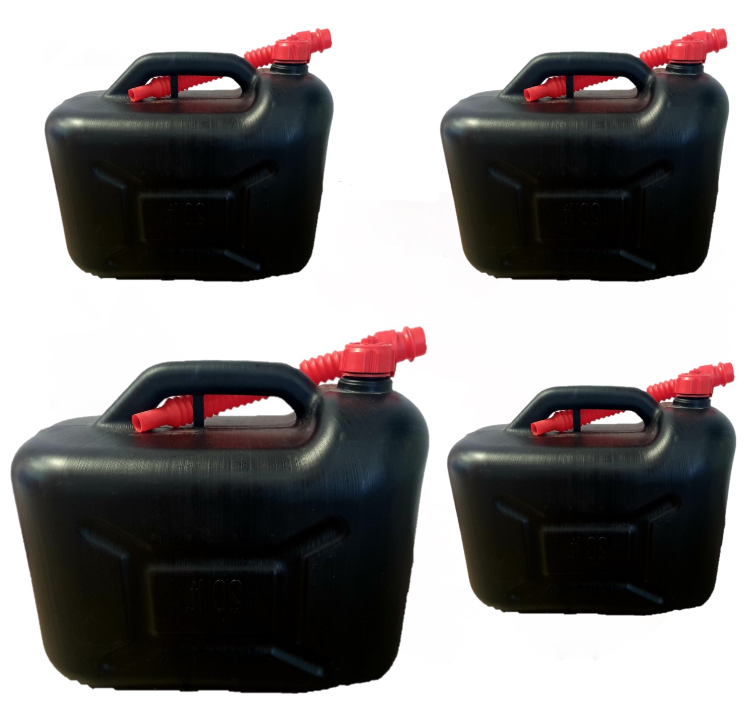 Benzinkanister Kunststoff schwarz 20 l